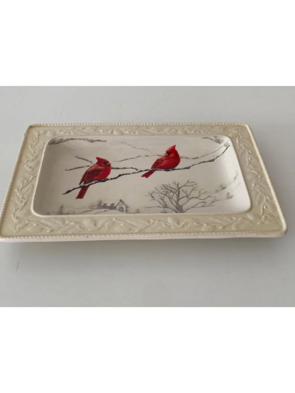 Lenox SERVING PLATTER Cardinal Tree Branch Snow House Replacement
